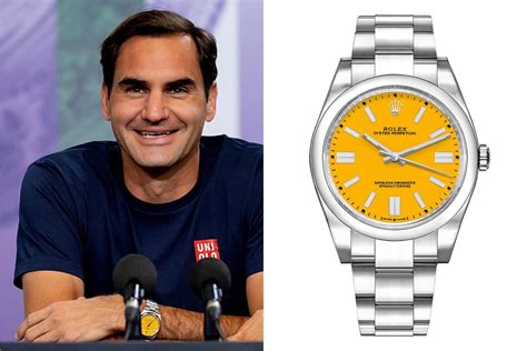 federer us open 2019 rolex leather watch|federer rolex collection.